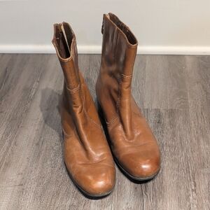 Etienne Aigner Tan Ankle Boots